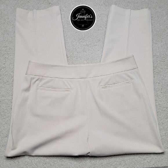 Rafaella Women's Khaki/Tan/Beige Flat Front Straight Leg Dress Pants Size 12 - Picture 4 of 8